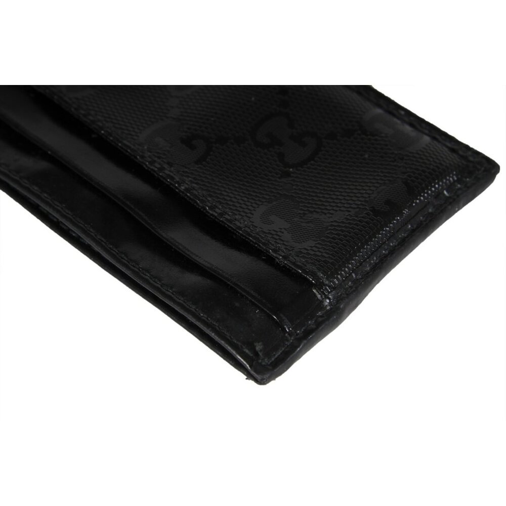 Gucci Mens Interlocking GG Imprime Logo Card Holder Black Leather Wallet - Picture 6 of 8